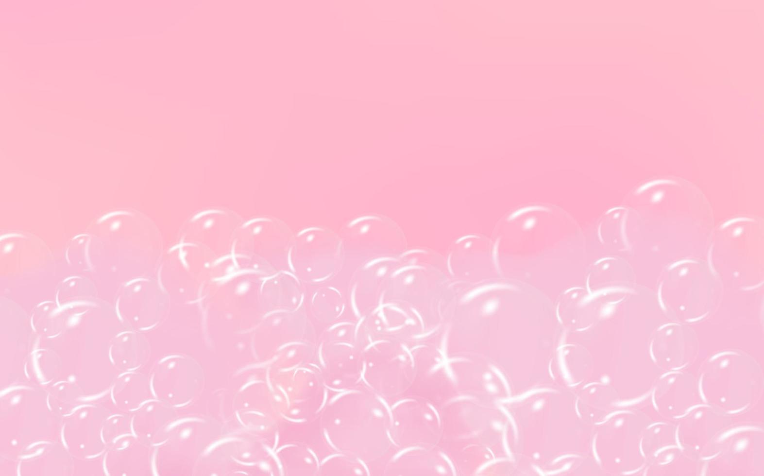 sfondo di bagno rosa schiuma isolato su trasparente sfondo. shampoo bolle trama.frizzante shampoo e bagno schiuma, vettore illustrazione.