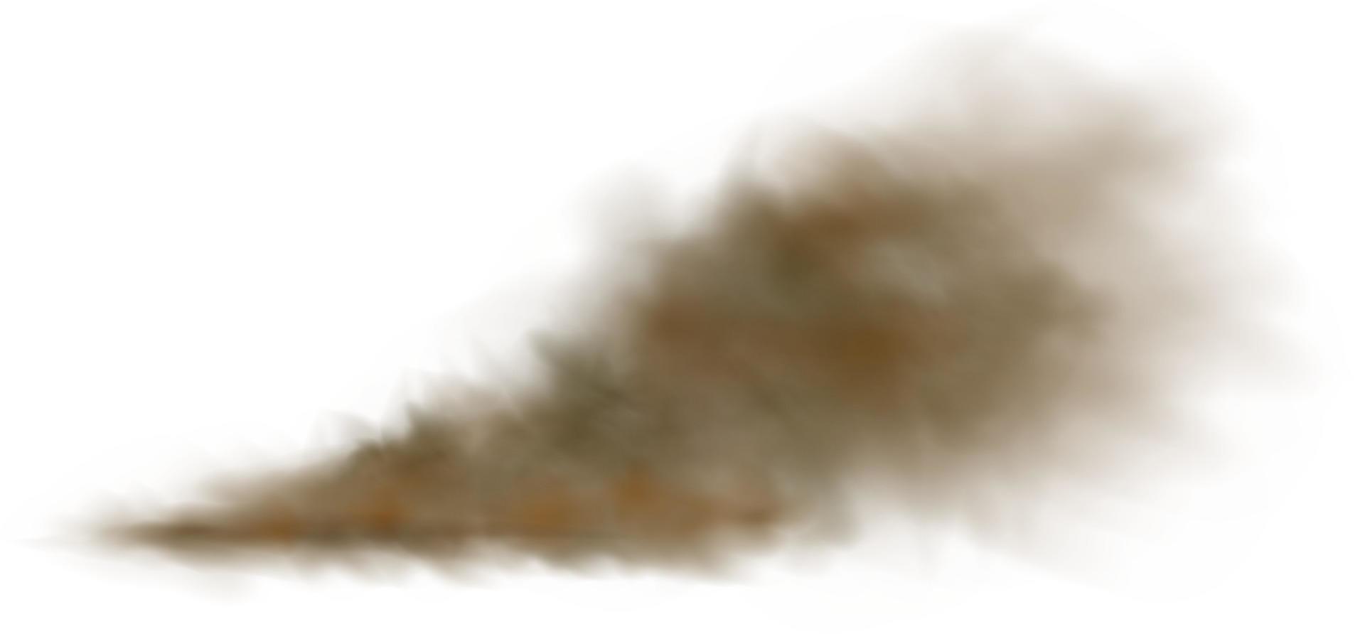 sfondo di un' nube di Marrone polvere e sabbia con particelle di volante asciutto sabbia e sporco. vettore