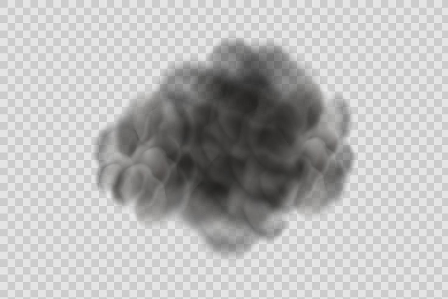 nero polvere, nuvole e nebbia. vettore