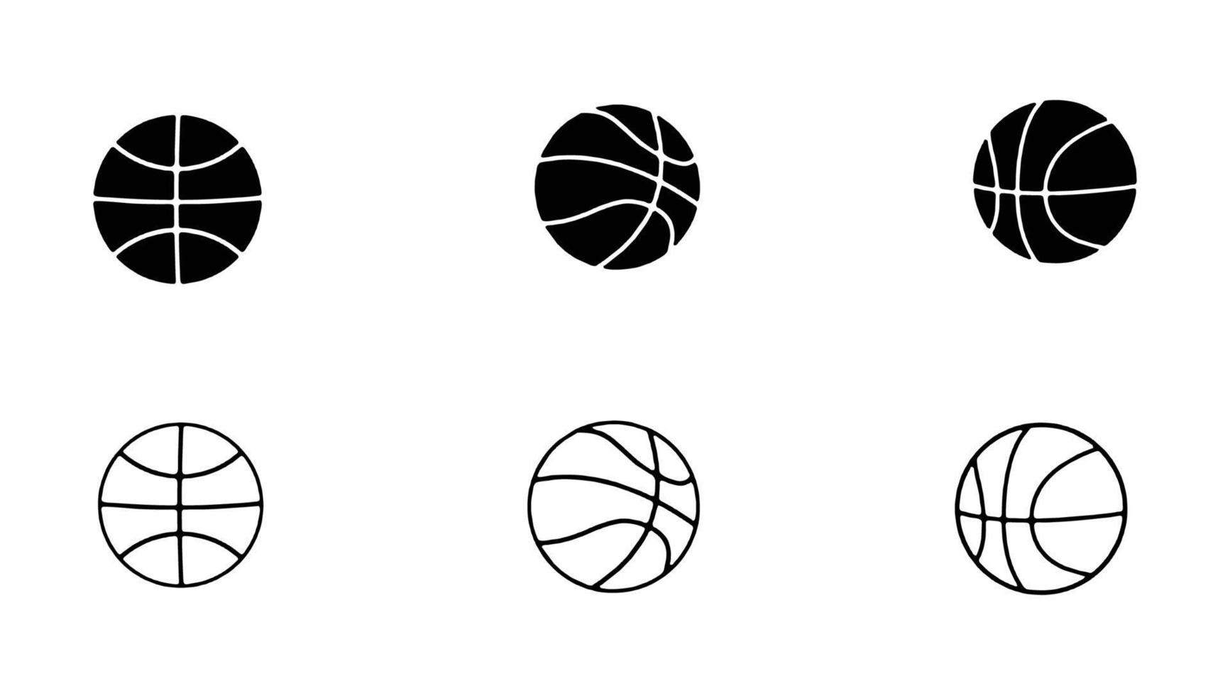 impostato di pallacanestro logo collezione vettore illustrazione gratuito vettore