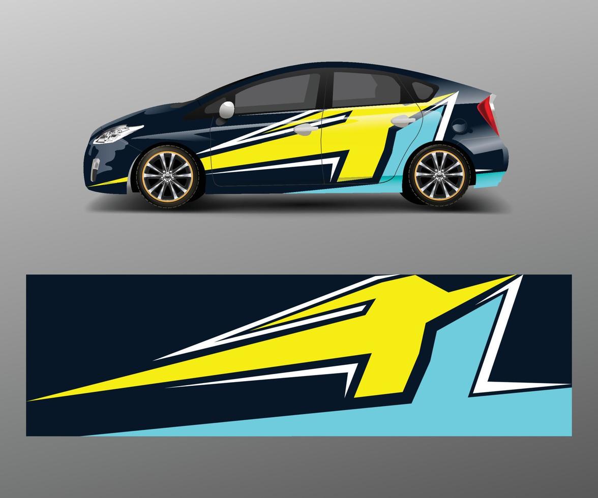 auto avvolgere decalcomania design vettore. grafico astratto da corsa disegni per veicolo, rally, gara, avventura modello design vettore