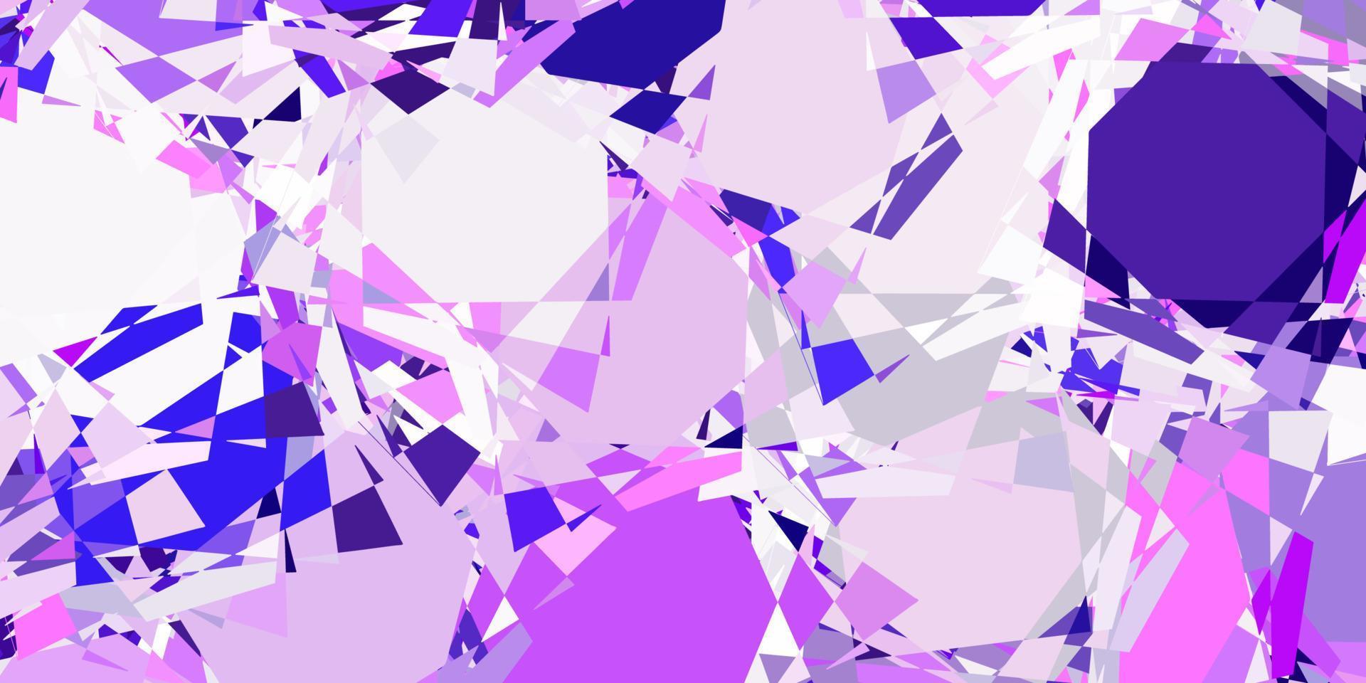 texture vettoriale viola chiaro con triangoli casuali.