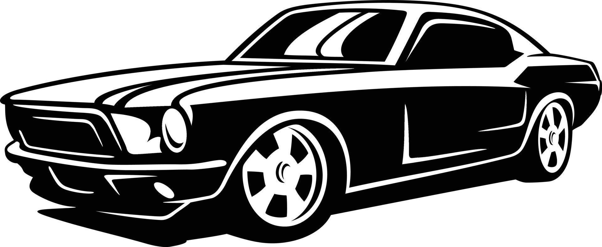 Vintage ▾ americano vecchio stile muscolo auto isolato su bianca sfondo vettore