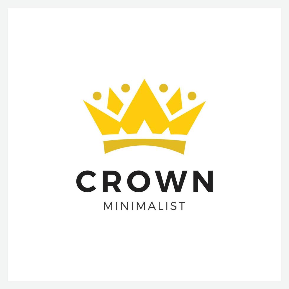 corona logo e simbolo modello illustrazione icona moderno e minimalista vettore