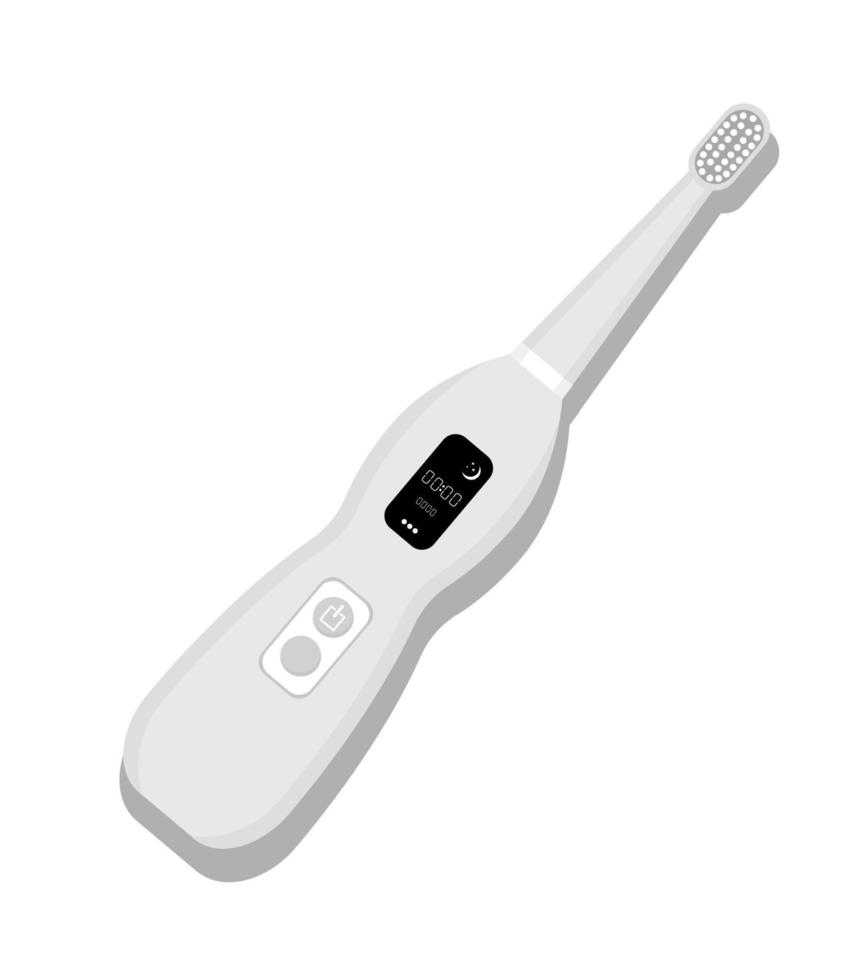 elettrico spazzolino icona isolato su bianca sfondo. elemento per pulizia denti. odontoiatria attrezzatura illustrazione. vettore dente cura attrezzo nel piatto stile.