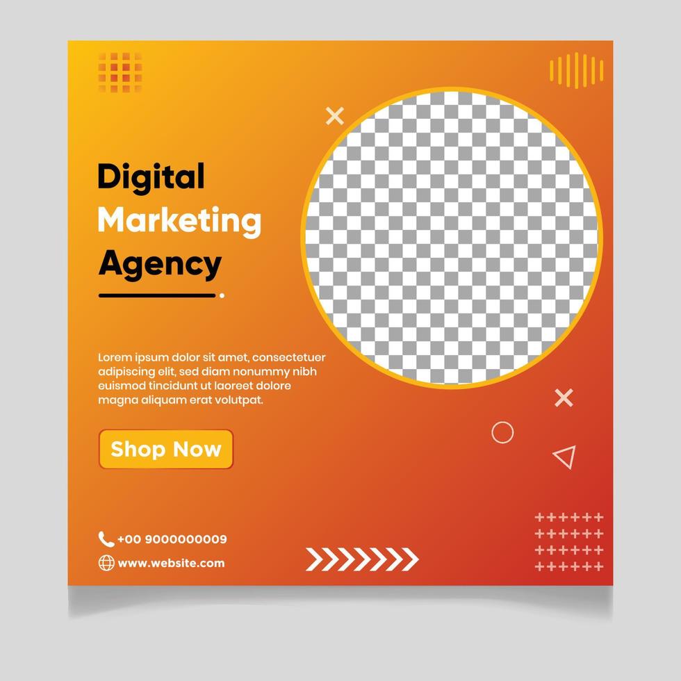 modello di posta agenzia di marketing digitale vettore