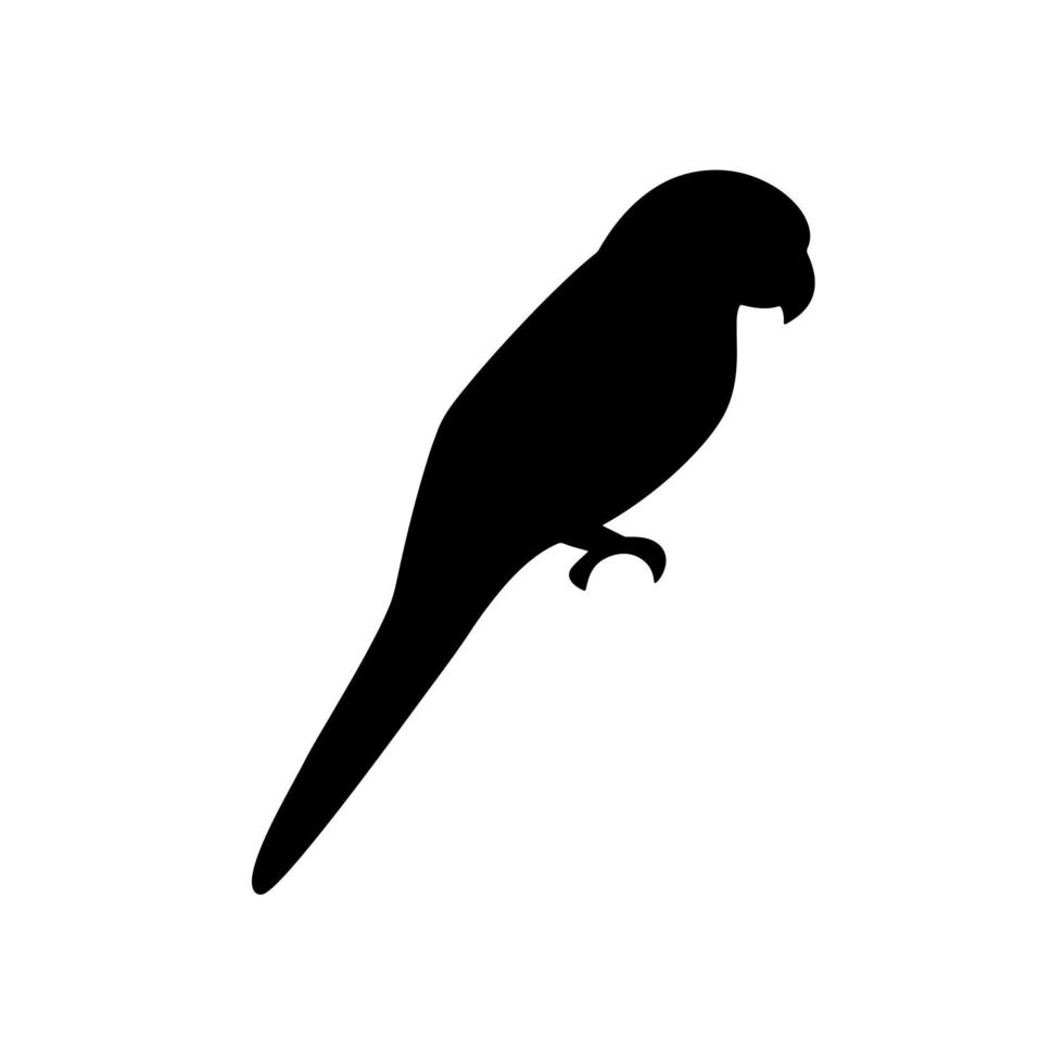 illustrazione silhouette vettore di uccello isolato bianca