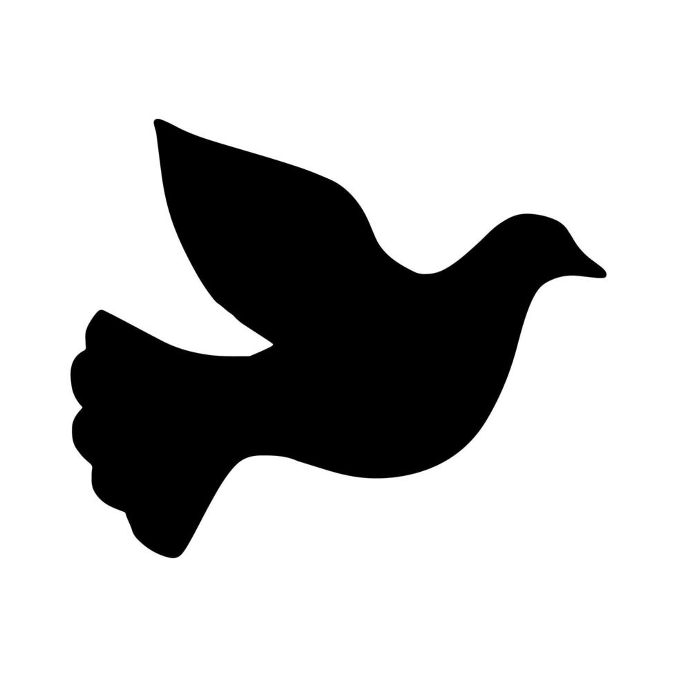 illustrazione silhouette vettore di uccello cartone animato