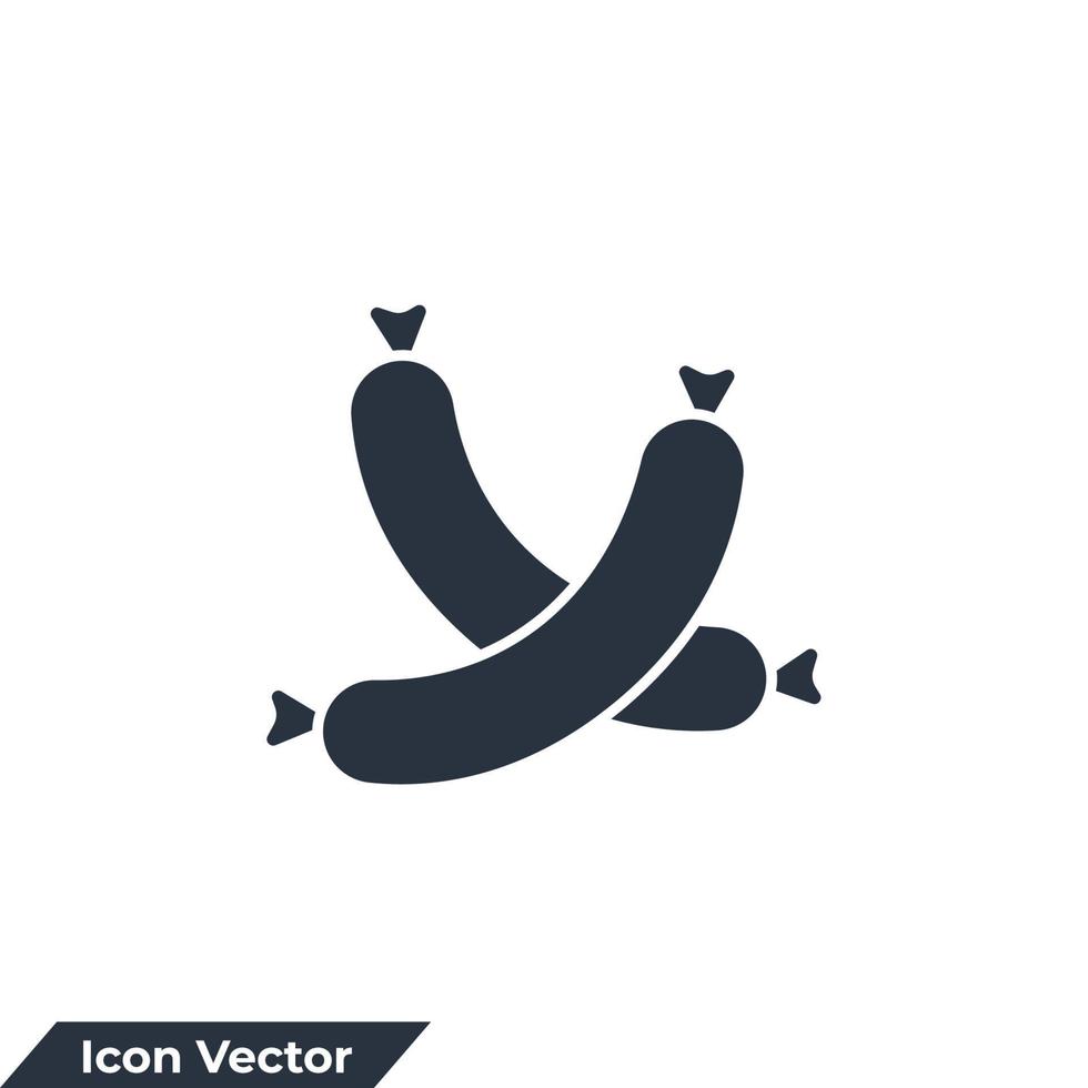 salsiccia icona logo vettore illustrazione. salsiccia simbolo modello per grafico e ragnatela design collezione
