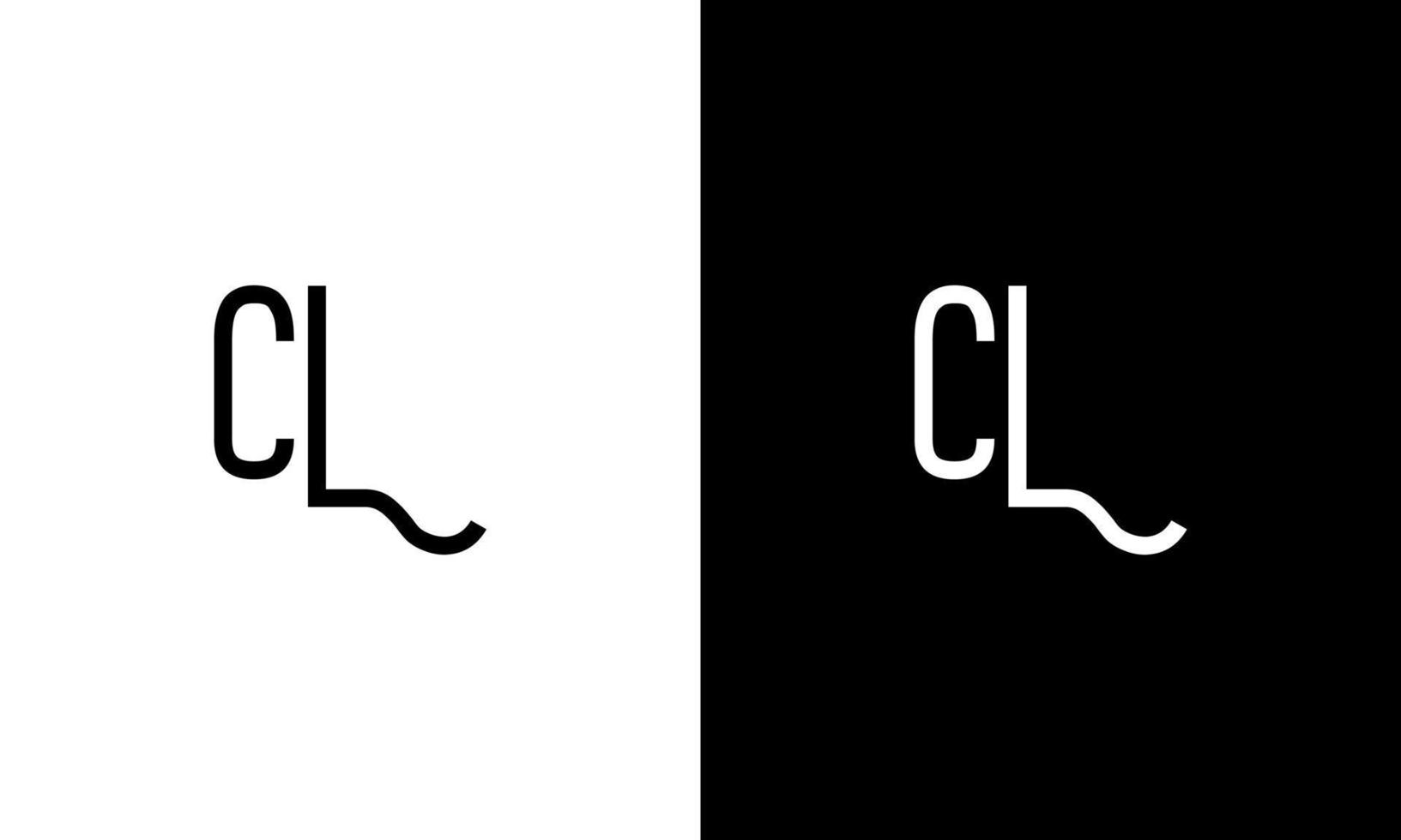 cl logo design. lettera cl logo design. cl logo icona design nel nero e bianca colori gratuito vettore modello.