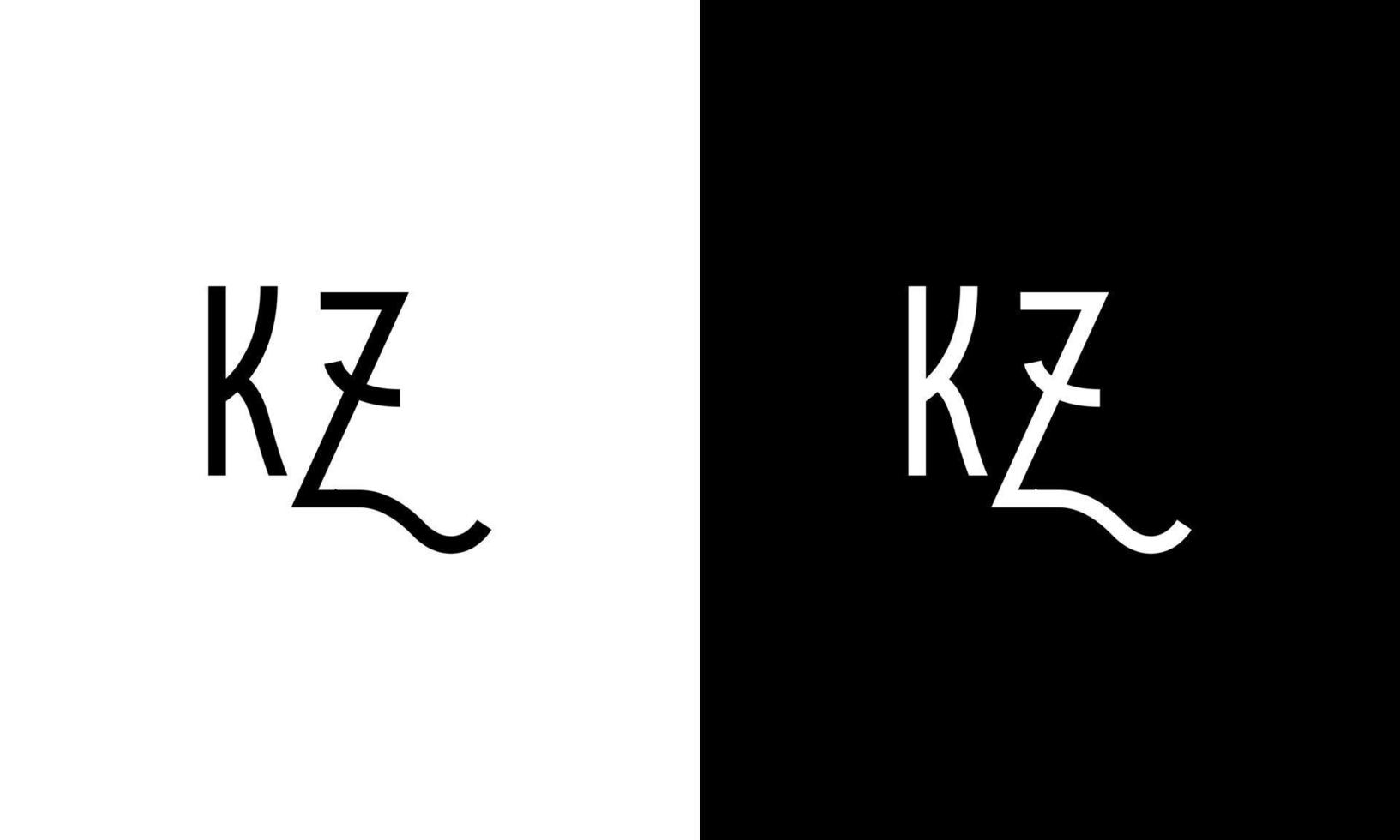 lettera kz vettore logo gratuito modello gratuito vettore