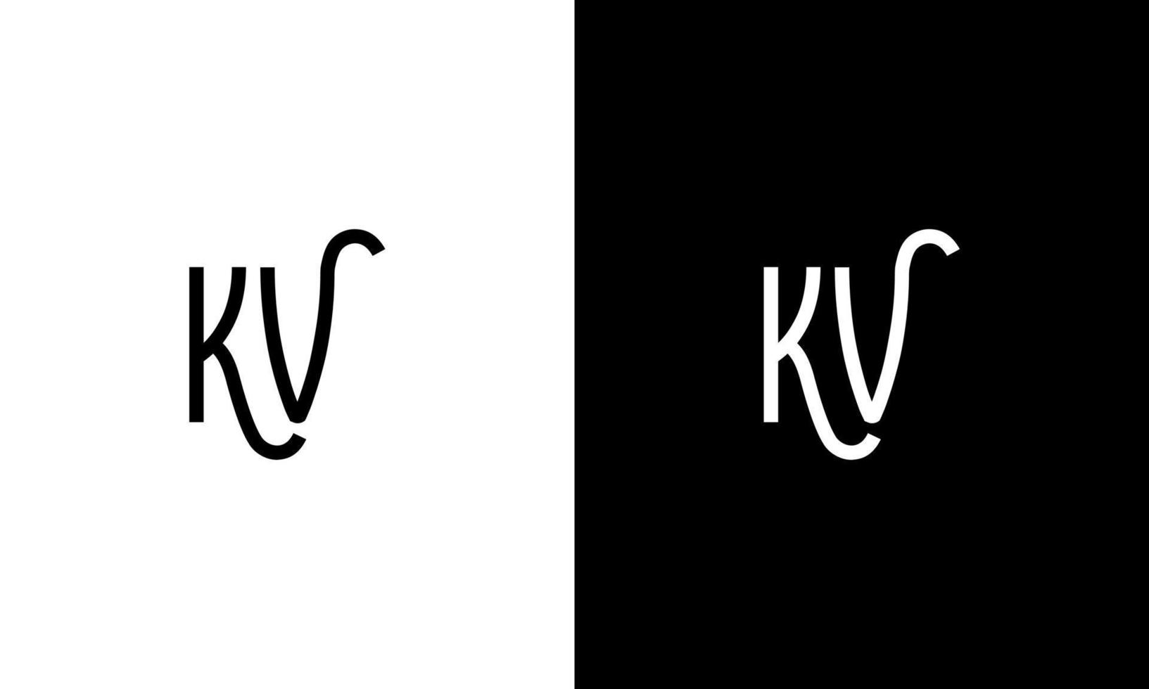 lettera kv vettore logo gratuito modello gratuito vettore