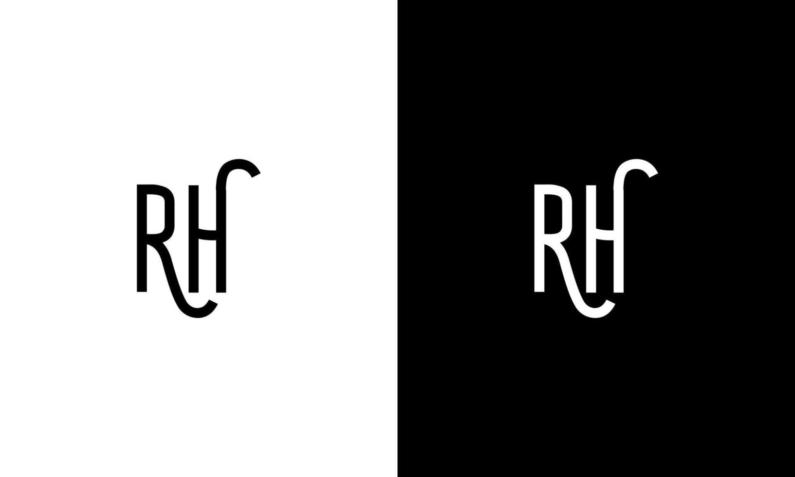 lettera rh vettore logo gratuito modello gratuito vettore