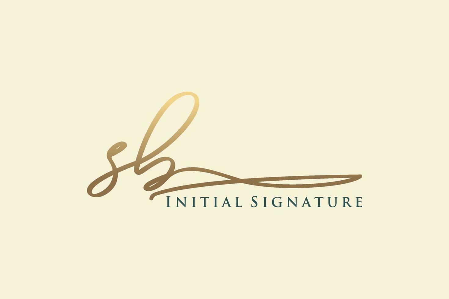 iniziale sb lettera firma logo modello elegante design logo. mano disegnato calligrafia lettering vettore illustrazione.