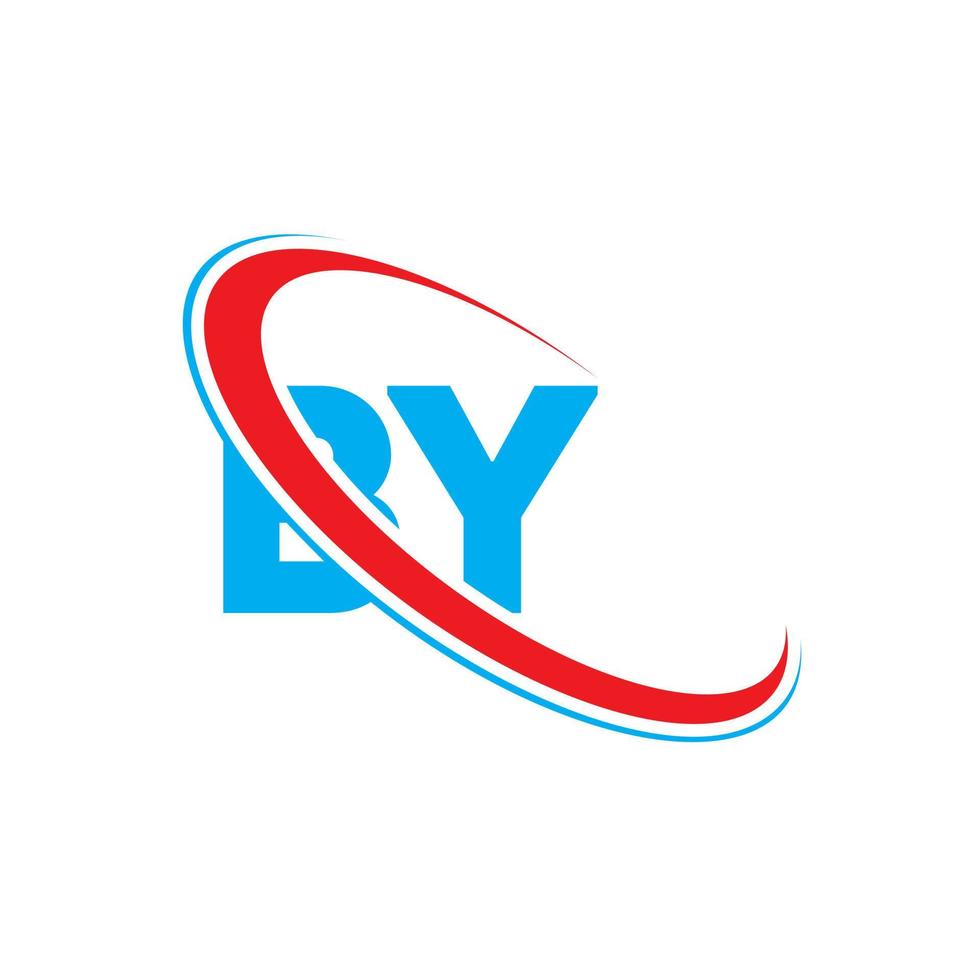 di logo. di design. blu e rosso di lettera. di lettera logo design. iniziale lettera di connesso cerchio maiuscolo monogramma logo. vettore