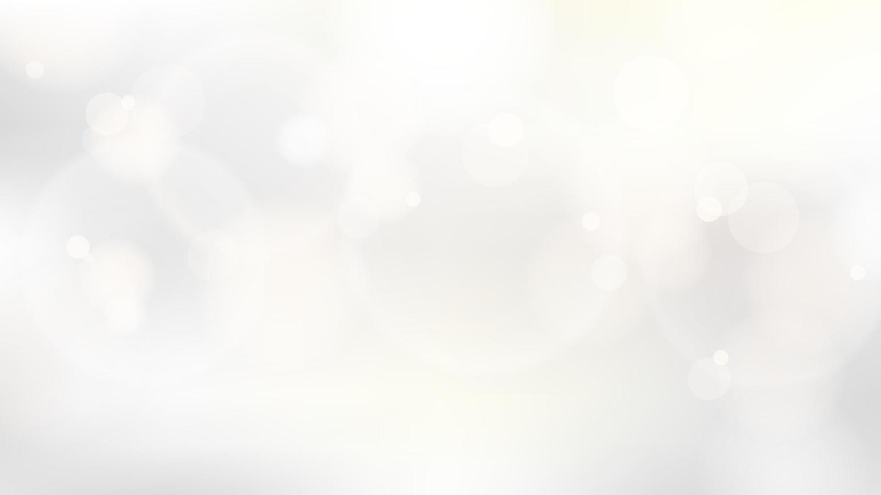 astratto d'oro cerchi splendore luci bokeh effetto sfocato bianca e grigio sfondo lusso stile. Natale inverno festivo fondale vettore