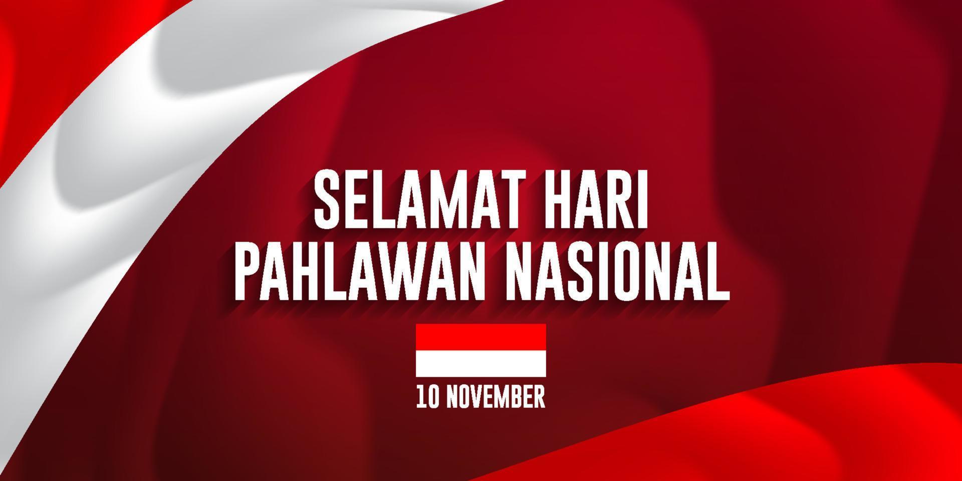 selamat hari pahlawan Indonesia latar belakang, felice indonesiano eroi giorno sfondo vettore