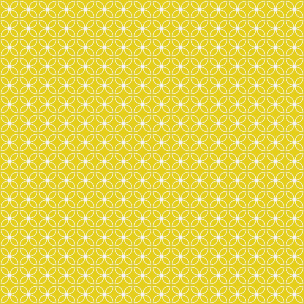 modello senza cuciture geometrico floreale giallo e bianco vettore