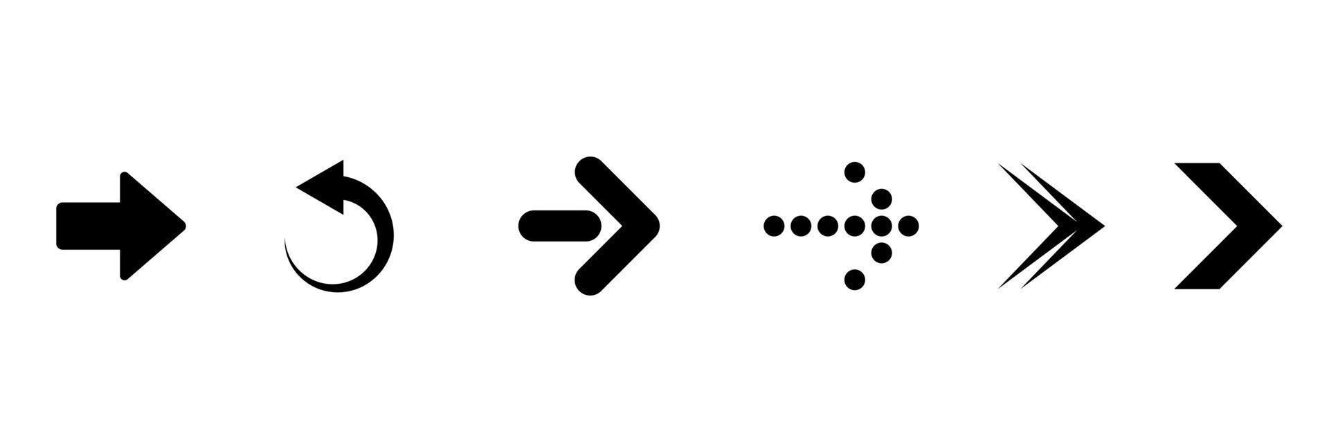 collezione di freccia indicazioni con vario forme vettore