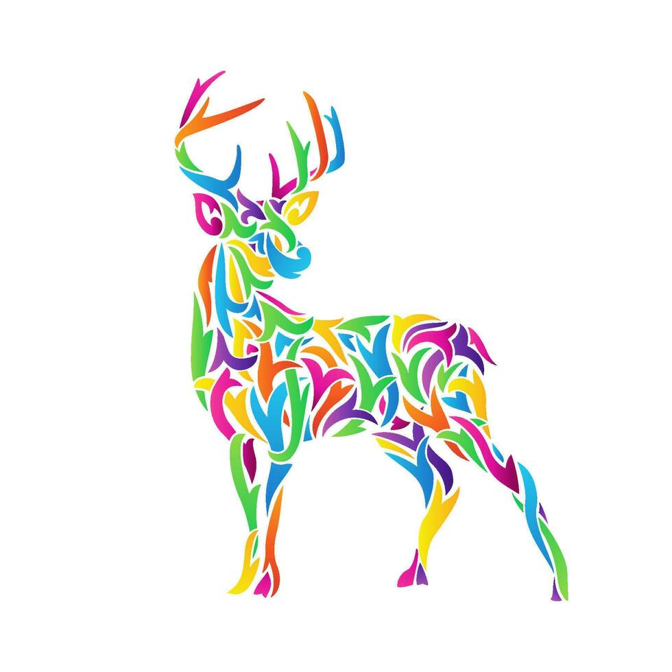 colorato astratto cervo illustrazione vettore