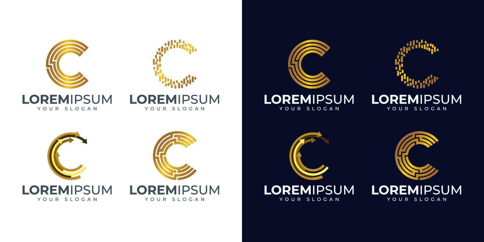 lettera c logo design ispirazione vettore