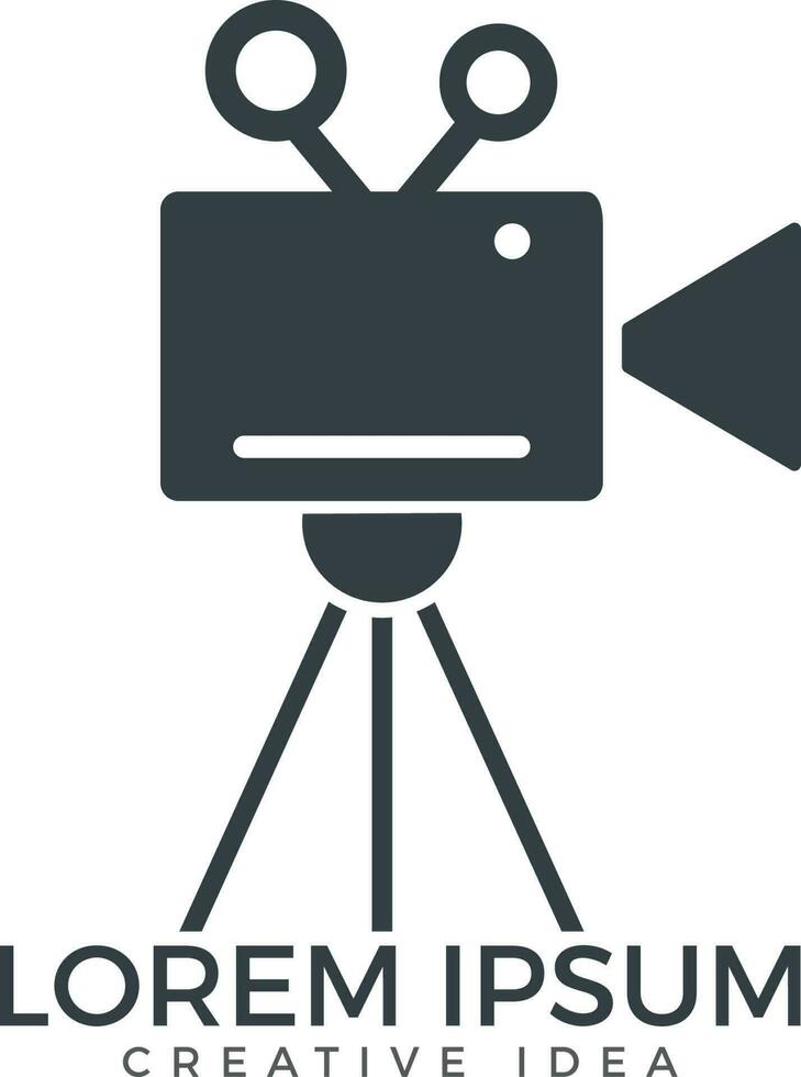 film o film telecamera logo design. vettore