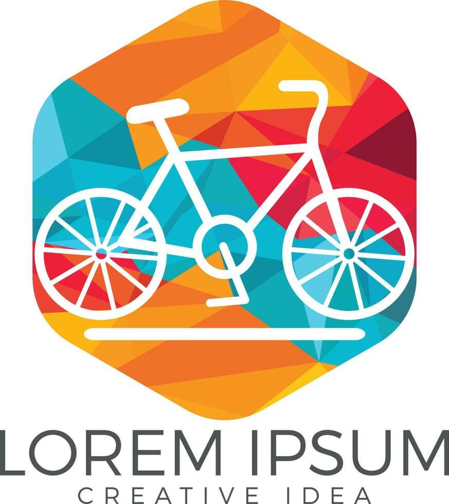 bicicletta logo design. ciclo sport identità. vettore