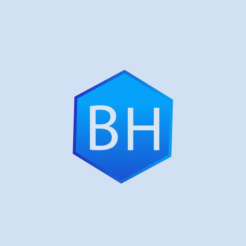 bh blu logo design per azienda vettore