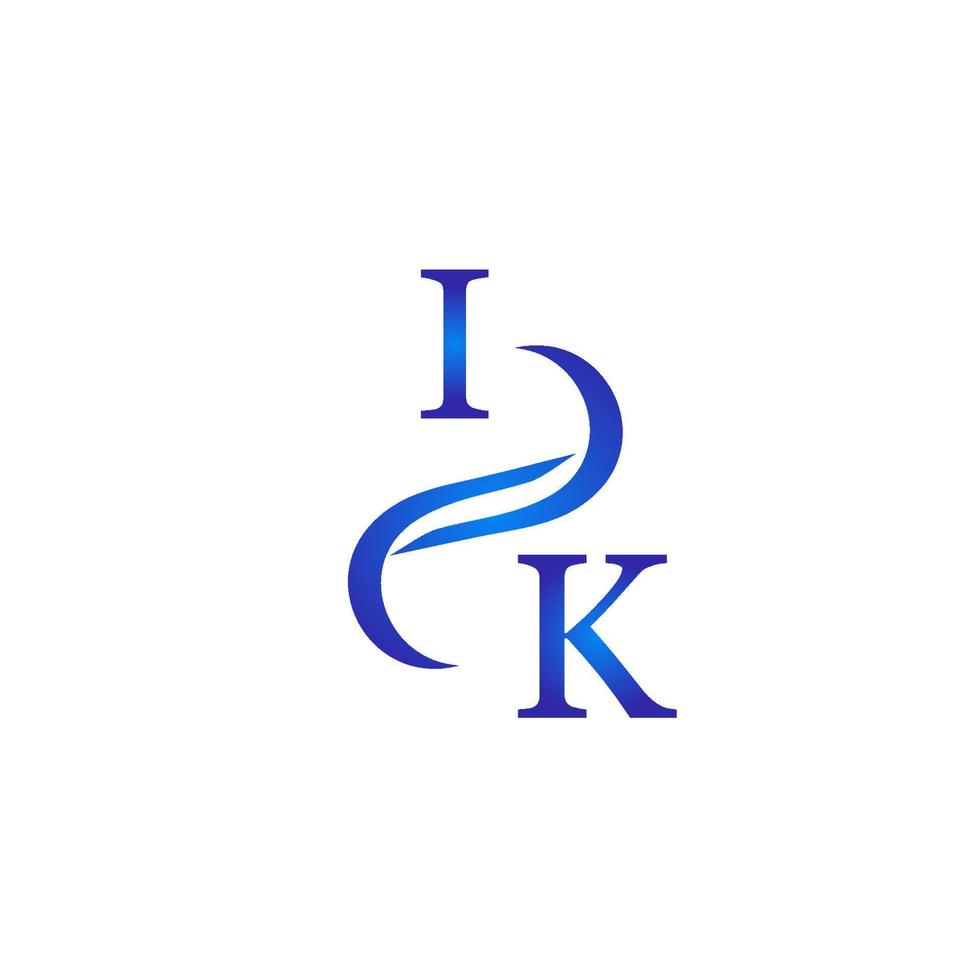 ik blu logo design per il tuo azienda vettore