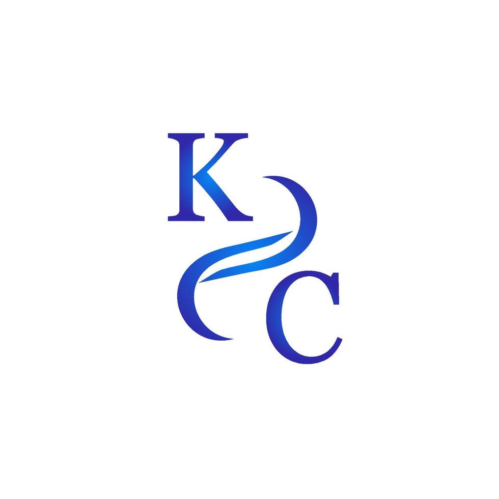 kc blu logo design per il tuo azienda vettore