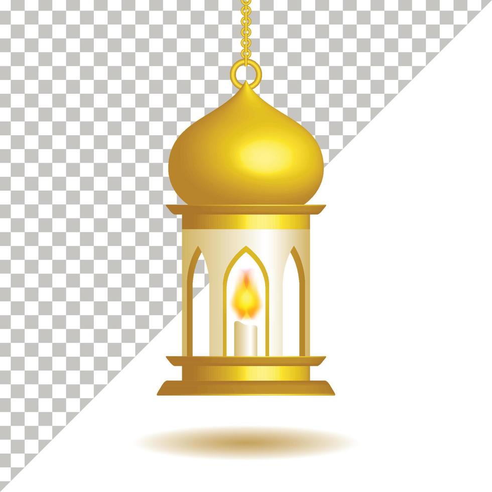 3d realistico lanterna Ramadhan vettore islamico ornamento design grafico