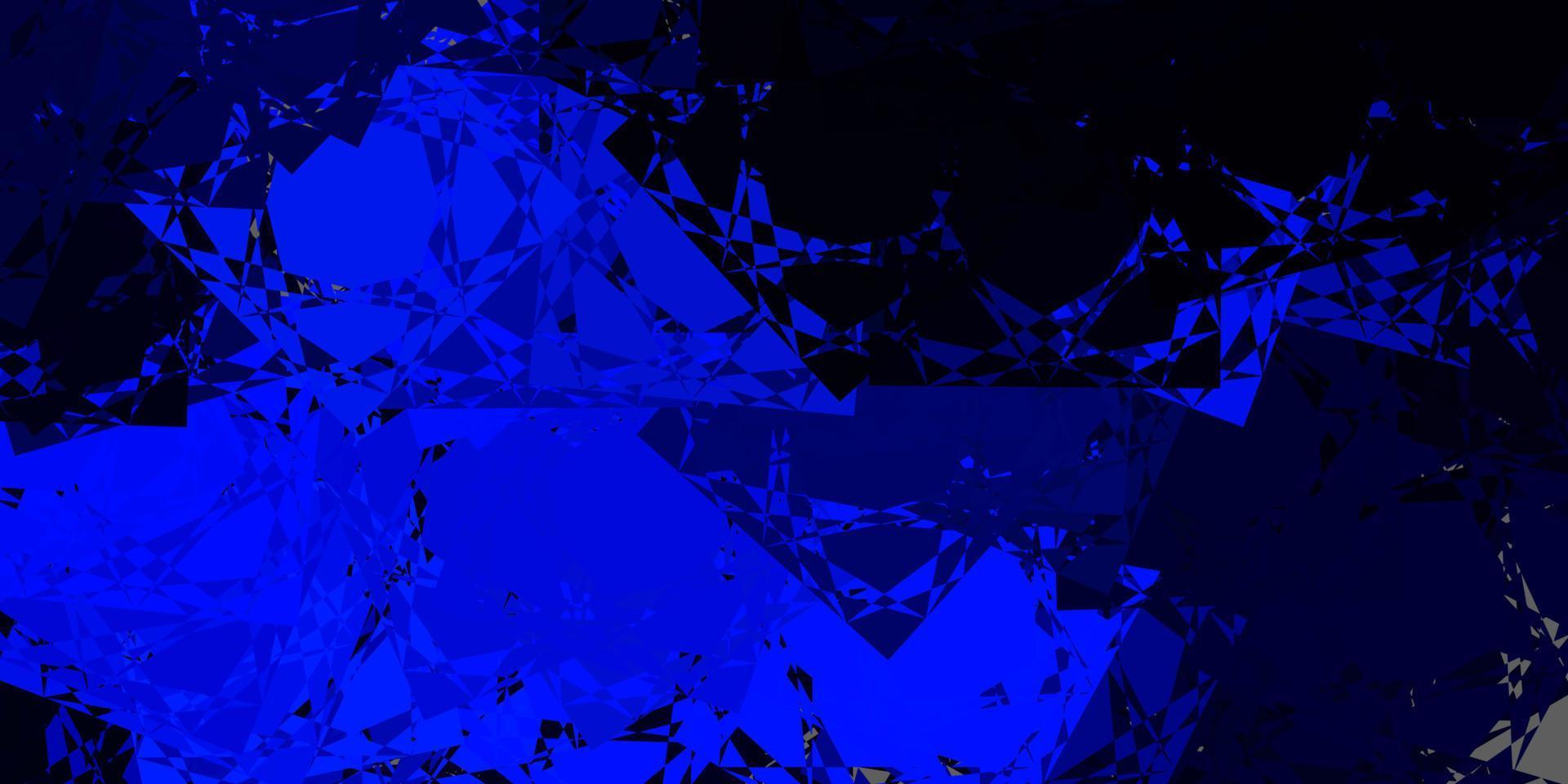 sfondo vettoriale blu scuro con triangoli.