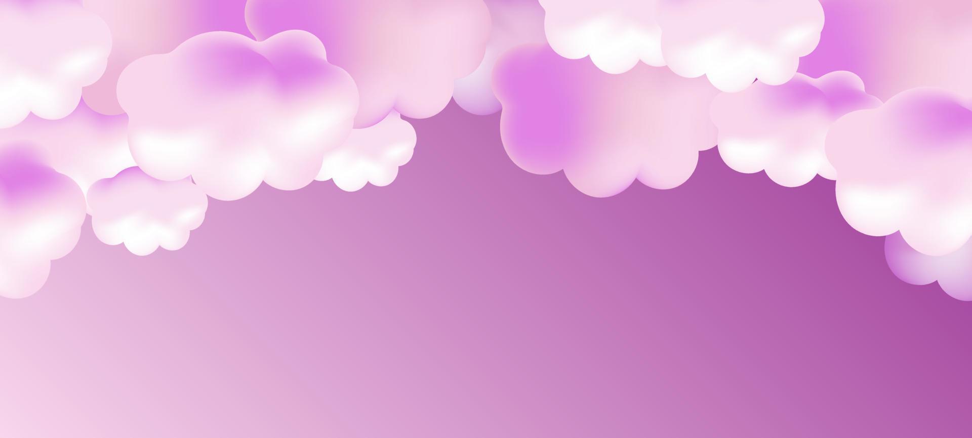 insieme realistico 3d di nuvole. illustrazione vettoriale eps10