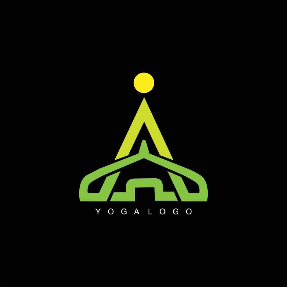 un' iniziale logo per yoga design concetto vettore