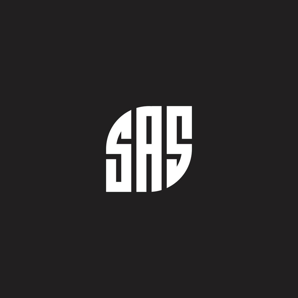 sas logo design vettore illustrazione