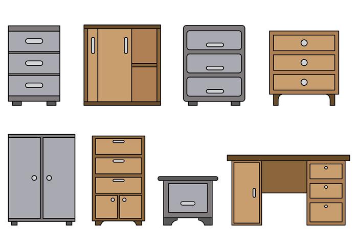 Set di File Cabinet Vector