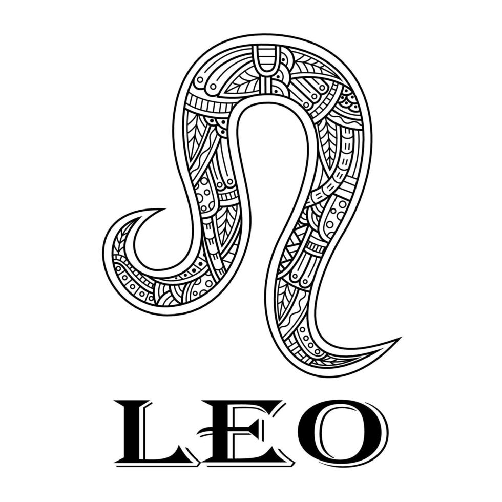 Leo linea arte vettore