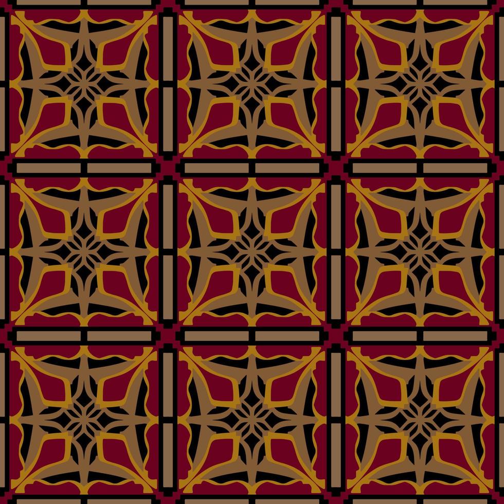 rosso geometrico senza soluzione di continuità modello con tribale forma. modello progettato nel ikat, azteco, marocchino, tailandese, lusso Arabo stile. ideale per tessuto indumento, ceramica, sfondo. vettore illustrazione.