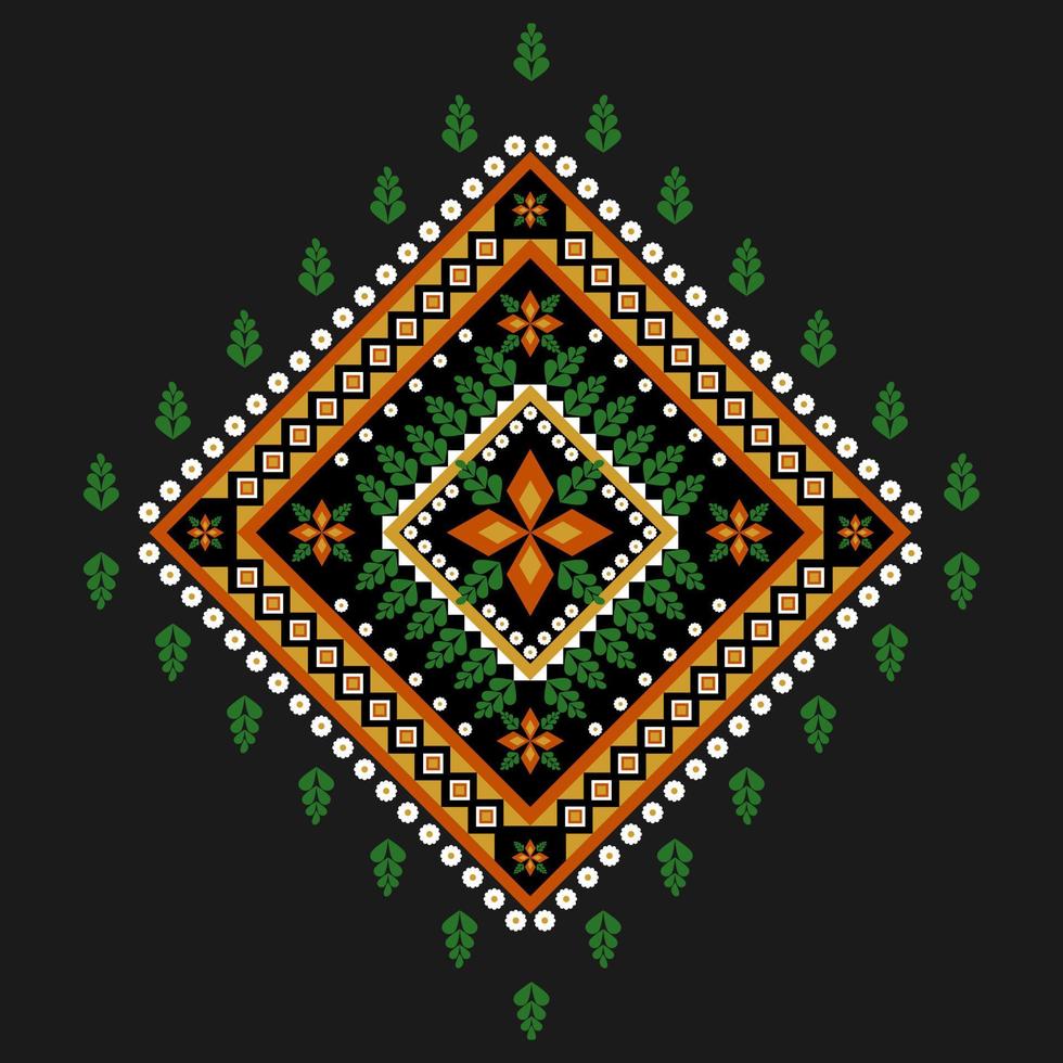 geometrico etnico fiore modello arte. americano, messicano stile. sfondo azteco tribale ornamento. vettore