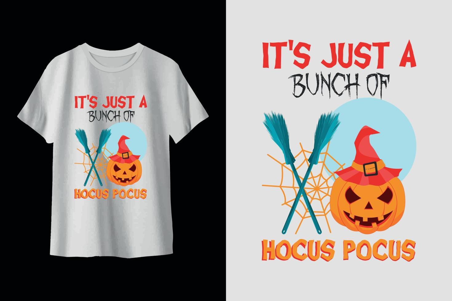 mazzo di hocus pocus Halloween t camicia design vettore