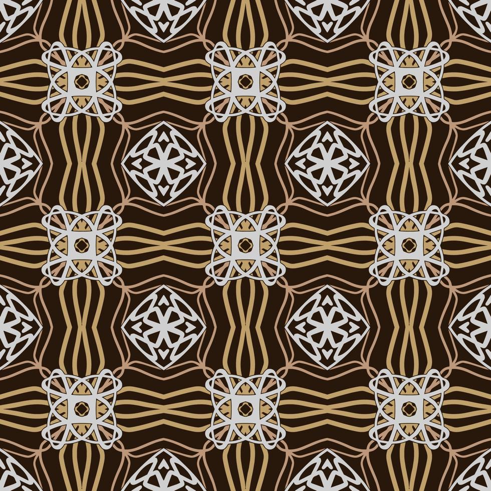 geometrico senza soluzione di continuità modello con tribale forma. progettato nel ikat, boho, azteco, gente, motivo, lusso Arabo stile. ideale per tessuto indumento, ceramica, sfondo. vettore illustrazione