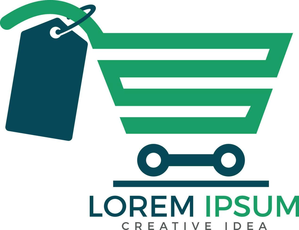 shopping carrello vettore logo design. in linea shopping App icona.