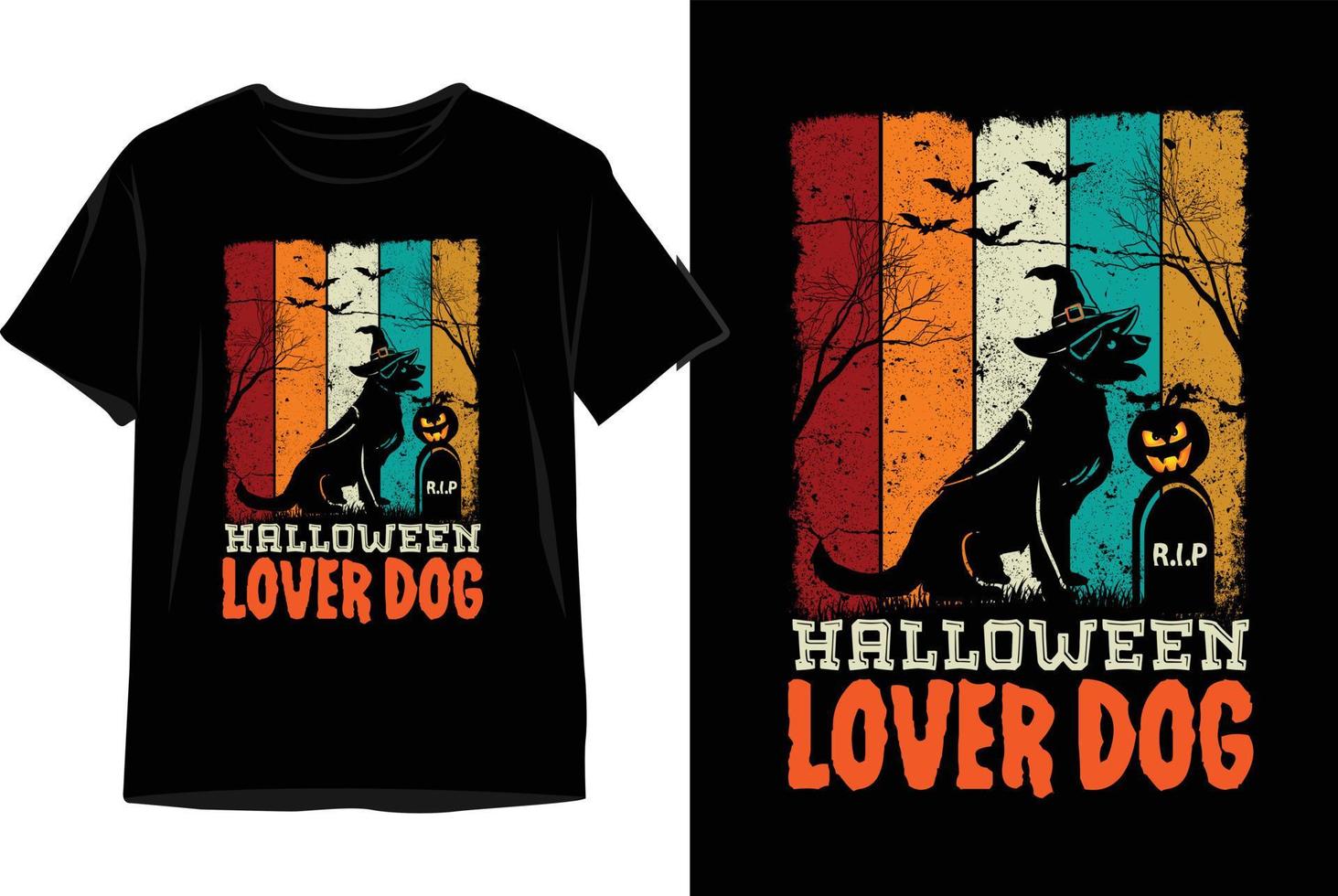 Halloween amante cane Halloween t camicia design vettore