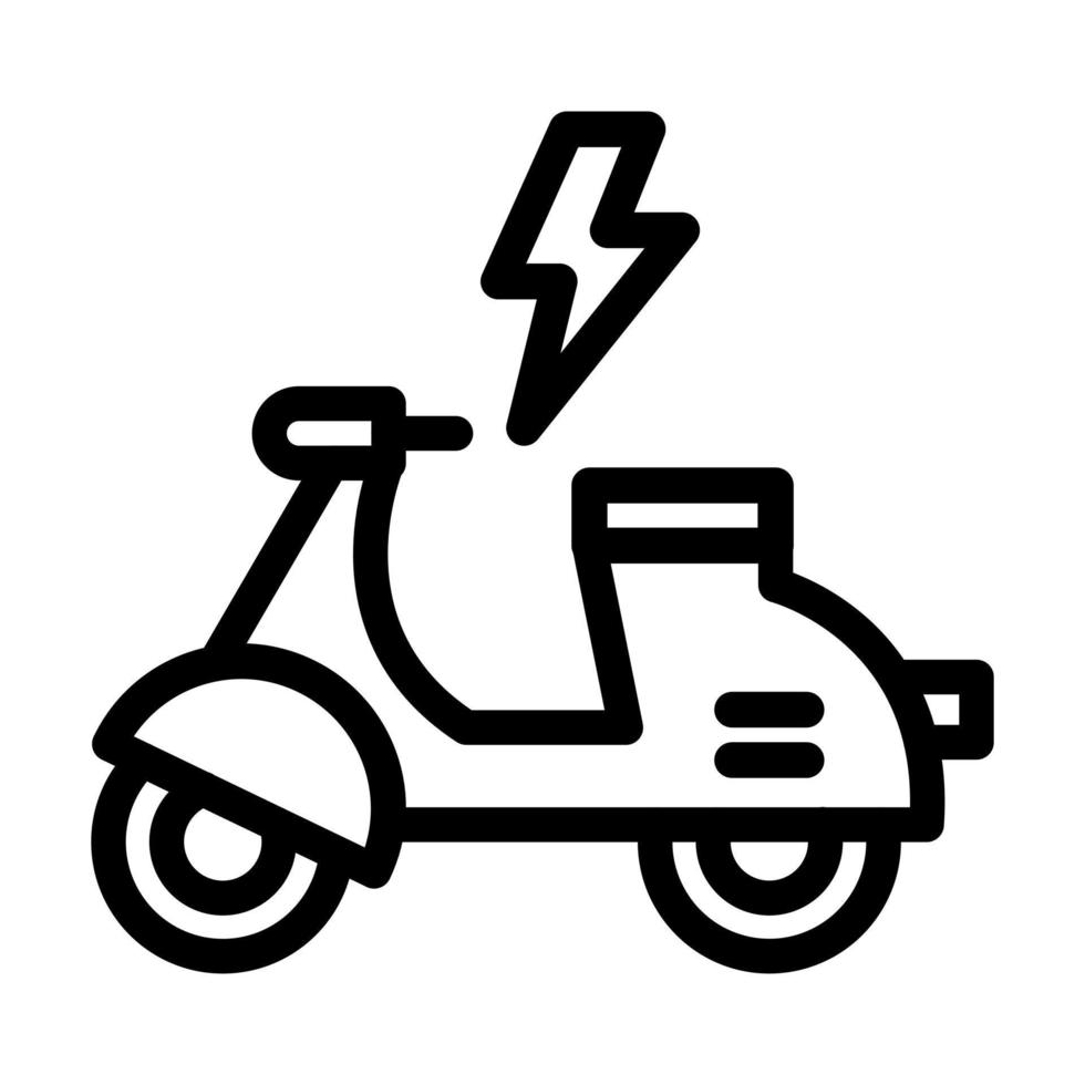 elettrico scooter icona design vettore