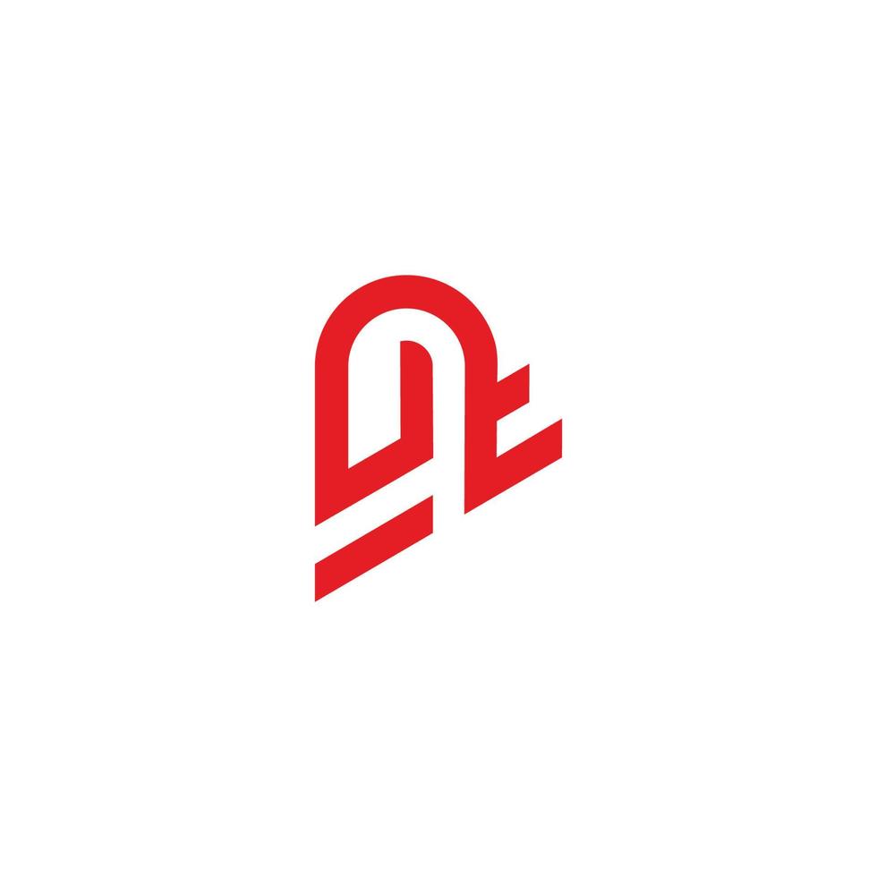 lettera ut linea arte geometrico design logo vettore