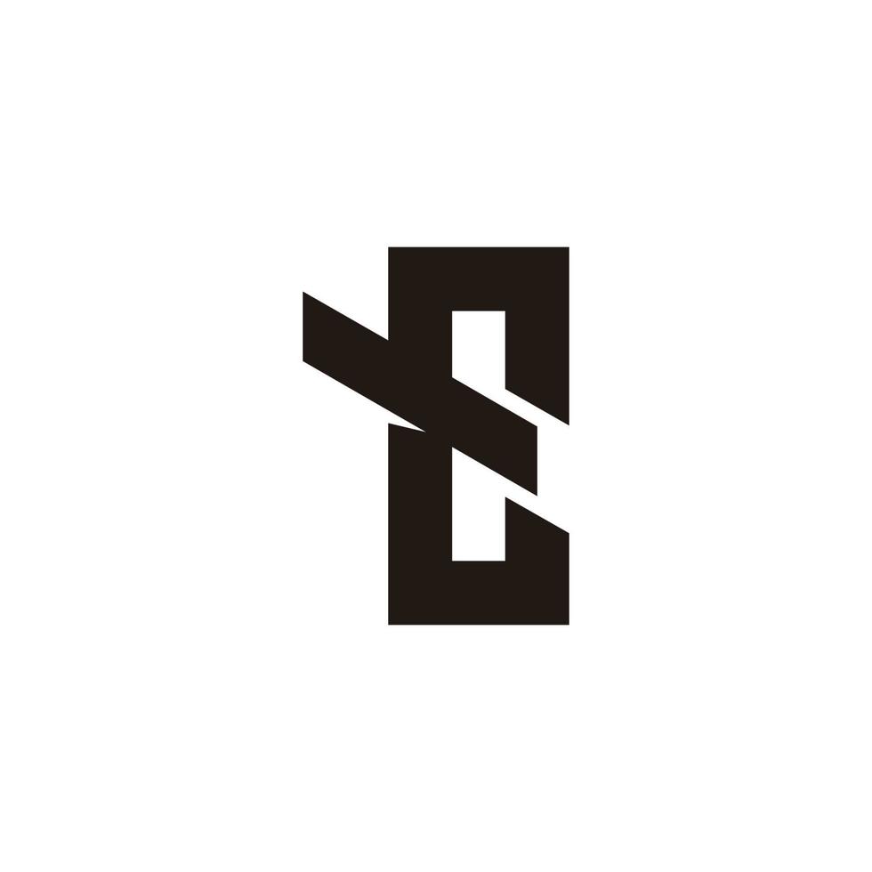 lettera TE astratto geometrico logo vettore