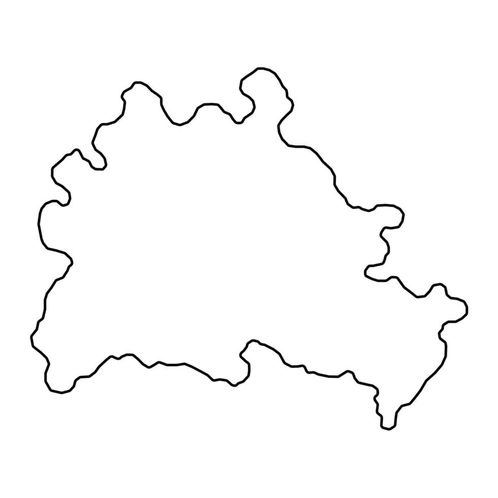 Berlino regione carta geografica. vettore illustrazione.