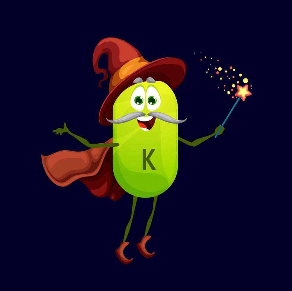 cartone animato potassio kalium micronutrienti stregone vettore