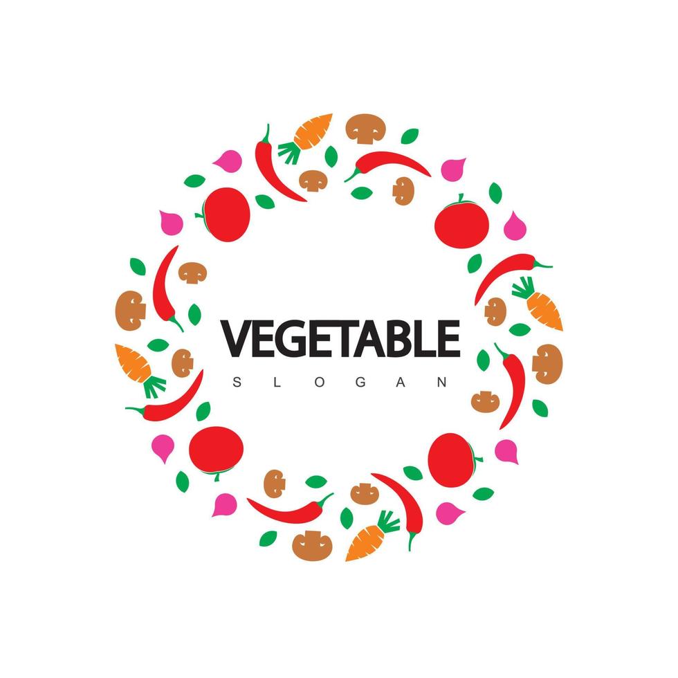 verdura logo design modello vettore