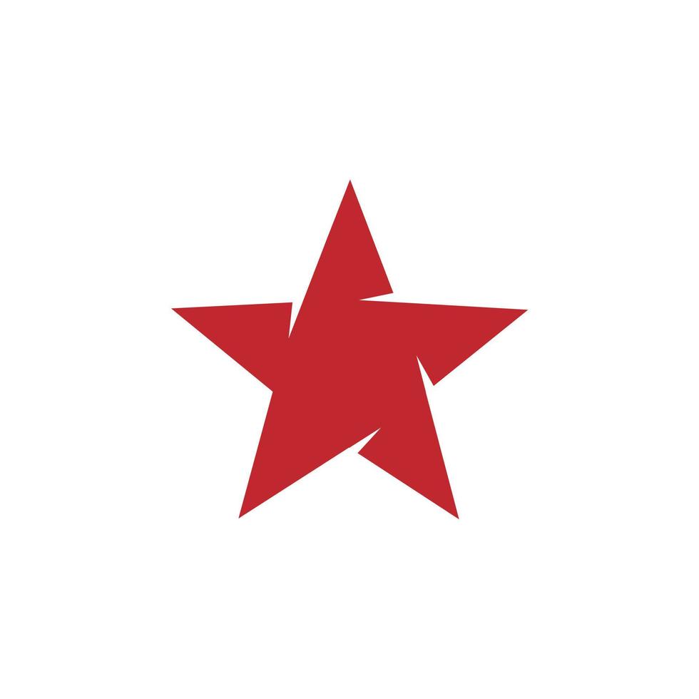 rosso stella icona vettore design modello